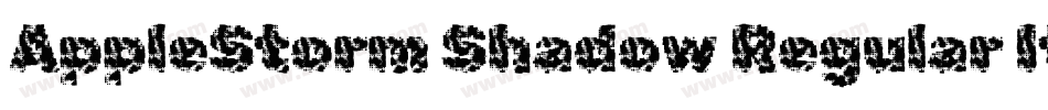 AppleStorm Shadow Regular Italic字体转换